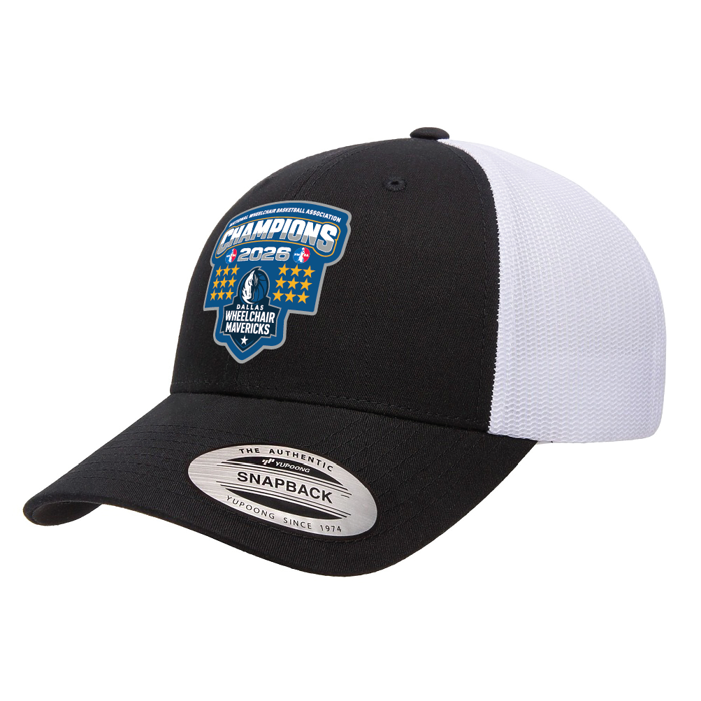 NWBA Officially Licensed – Dallas Wheelchair Mavericks – 2026 National Champions – Trucker Cap – Woven Patch Edition