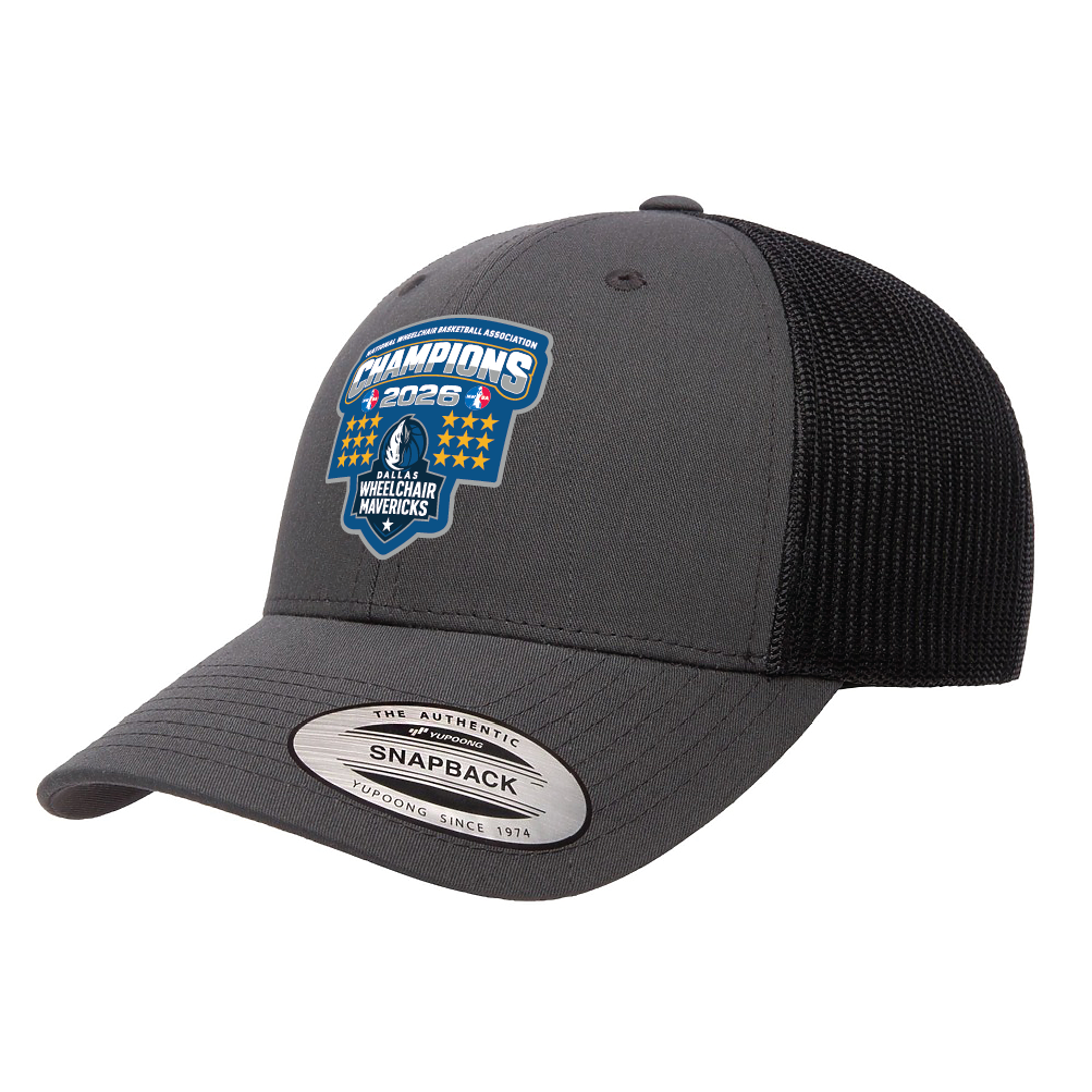NWBA Officially Licensed – Dallas Wheelchair Mavericks – 2026 National Champions – Trucker Cap – Woven Patch Edition