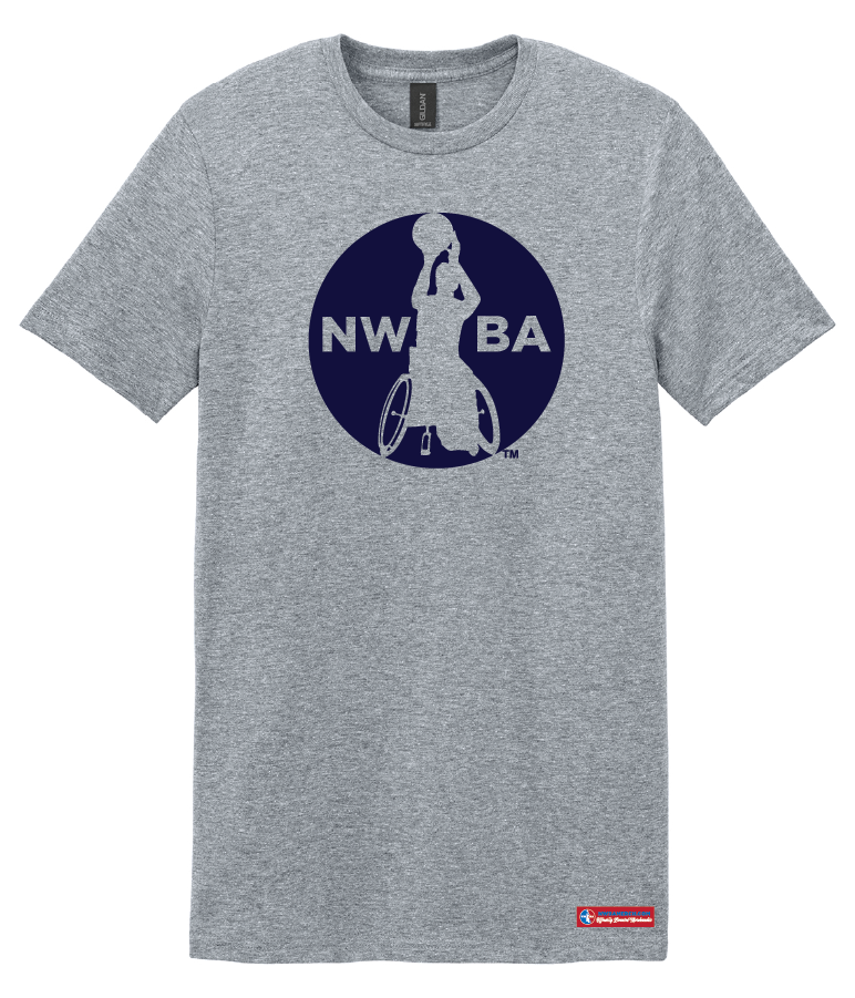 NWBA Officially Licensed - 1-Color Medallion Men's Cotton SS Tee