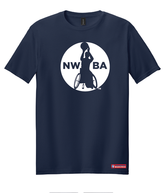 NWBA Officially Licensed - 1-Color Medallion Men's Cotton SS Tee