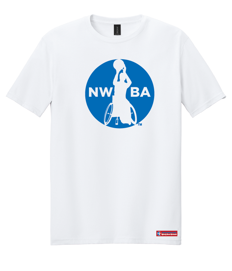 NWBA Officially Licensed - 1-Color Medallion Men's Cotton SS Tee