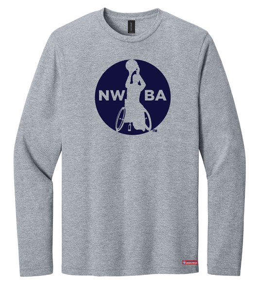 NWBA Officially Licensed - 1-Color Medallion Men's Cotton LS Tee