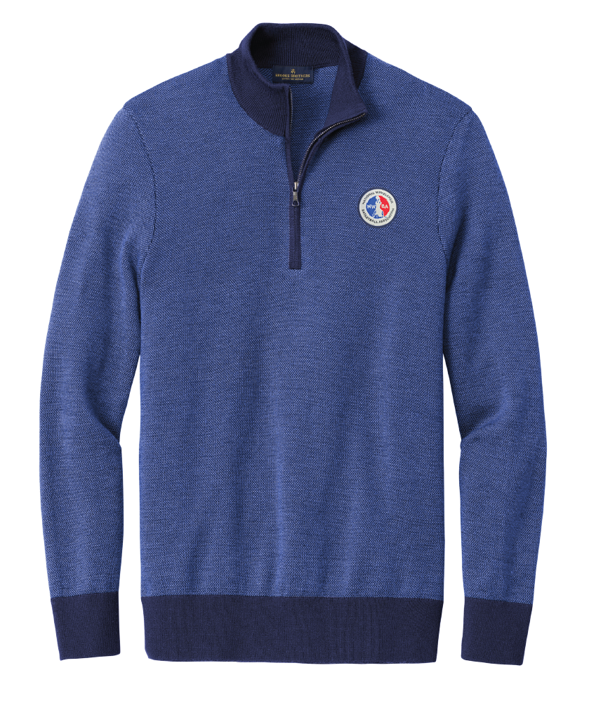 NWBA Officially Licensed - Woven Applique - Brooks Brothers Merino 1/4 Zip