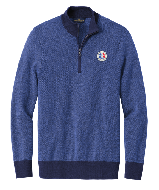 NWBA Officially Licensed - Woven Applique - Brooks Brothers Merino 1/4 Zip