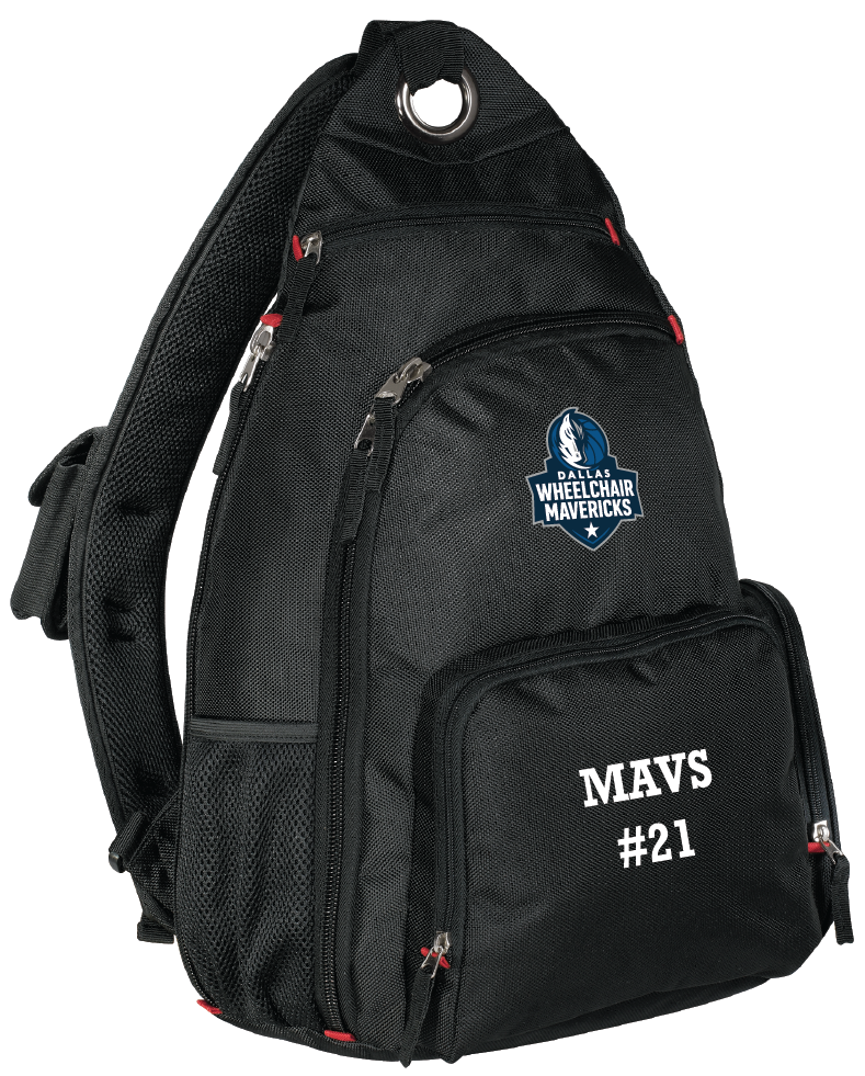 NWBA Officially Licensed - Dallas Wheelchair Mavericks - Sling Style Backpack