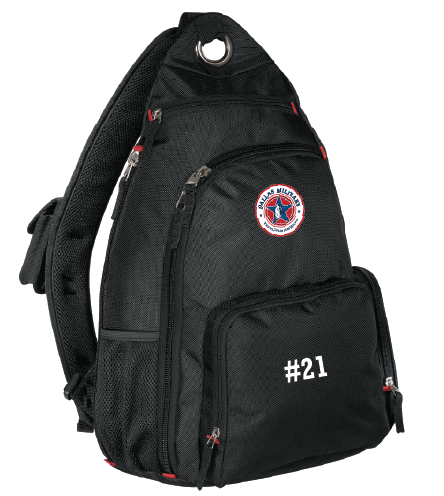 NWBA Officially Licensed - Dallas Military Wheelchair Mavericks - Sling Style Backpack