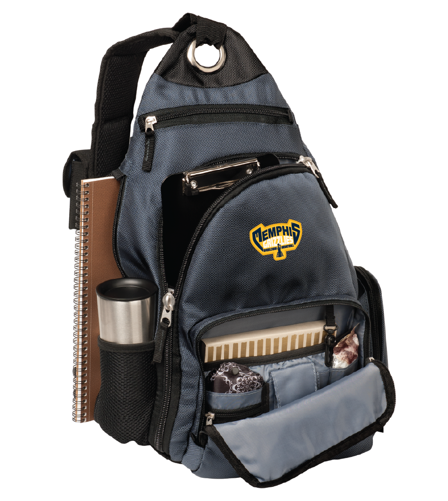NWBA Officially Licensed - Memphis Rollin' Grizzlies - Sling Style Backpack