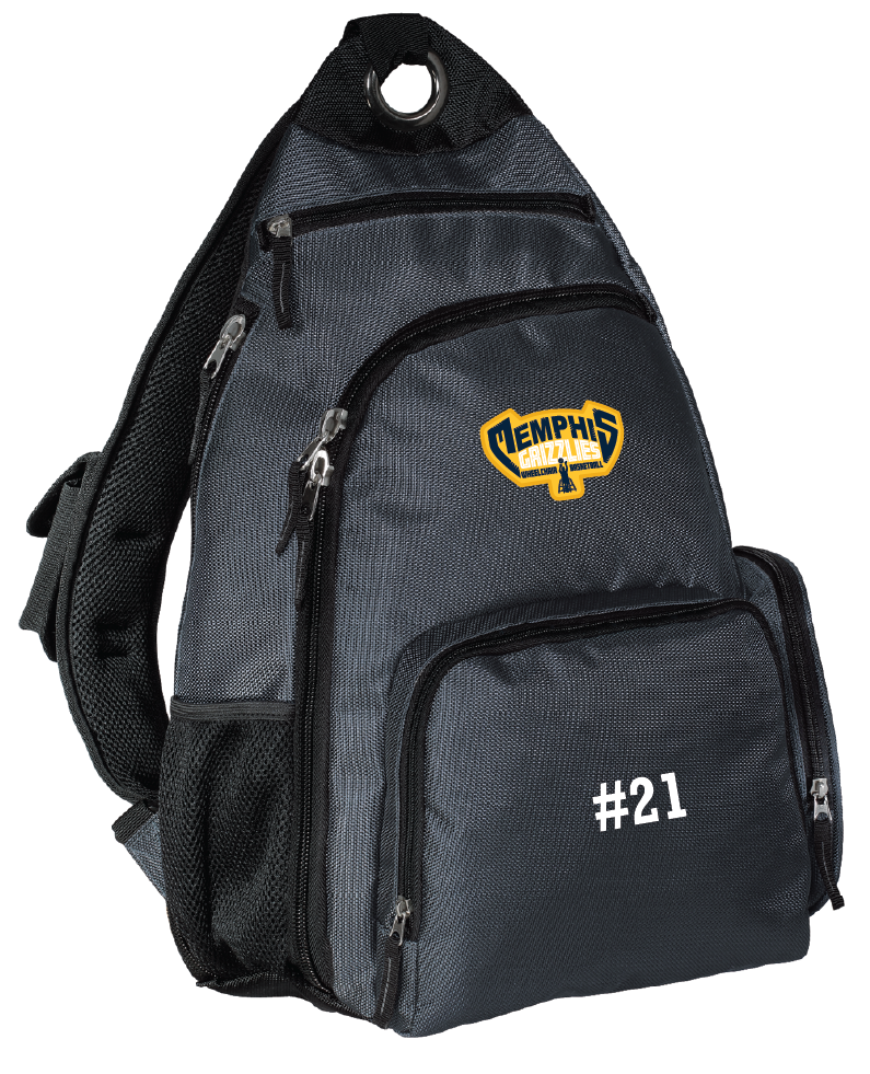 NWBA Officially Licensed - Memphis Rollin' Grizzlies - Sling Style Backpack