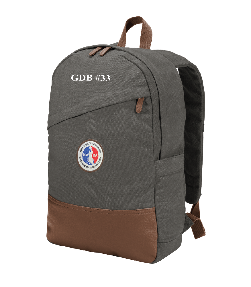 NWBA Officially Licensed - Port Authority COTTON CANVAS BACKPACK - NWBA Woven applique