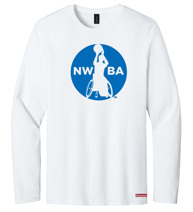NWBA Officially Licensed - 1-Color Medallion Men's Cotton LS Tee