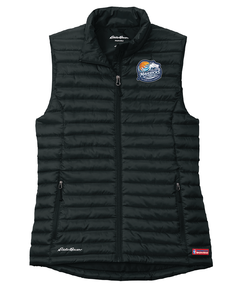 NWBA Officially Licensed - Dallas Jr Wheelchair Mavericks - Packable Quilted Vest - Women