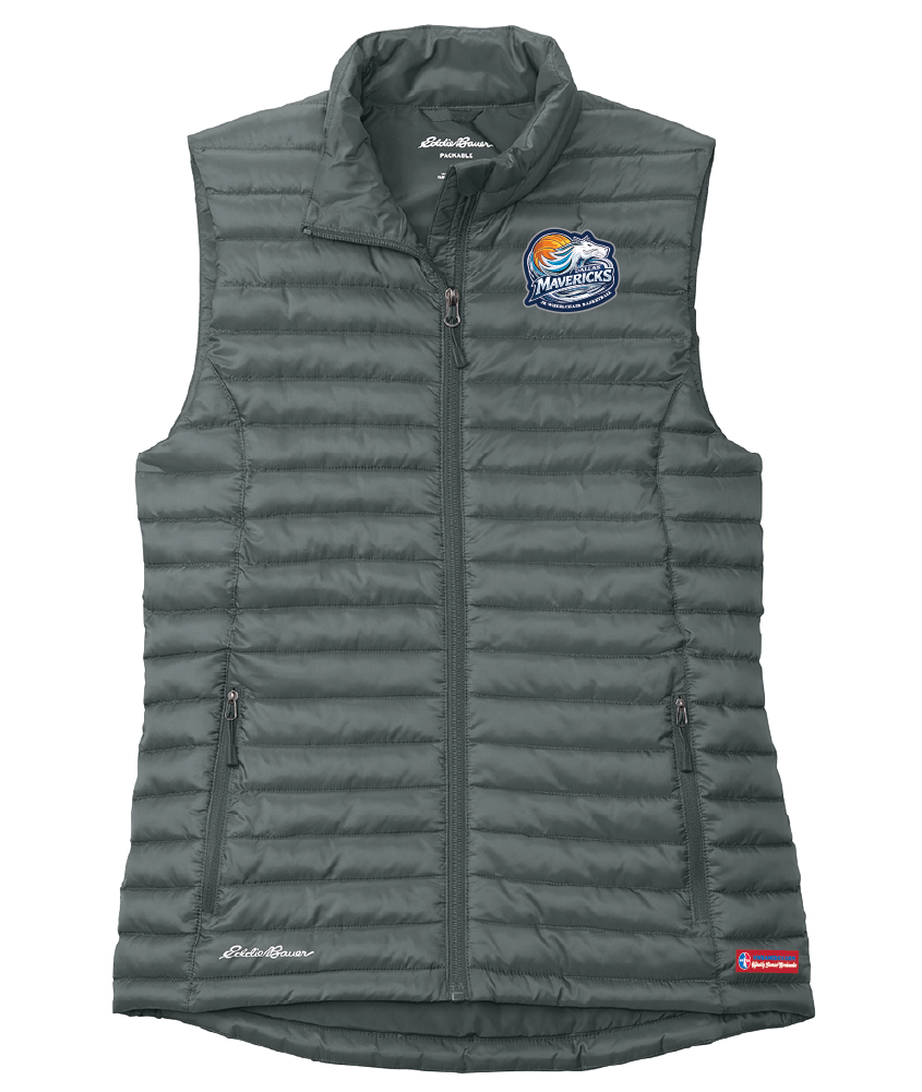 NWBA Officially Licensed - Dallas Jr Wheelchair Mavericks - Packable Quilted Vest - Women