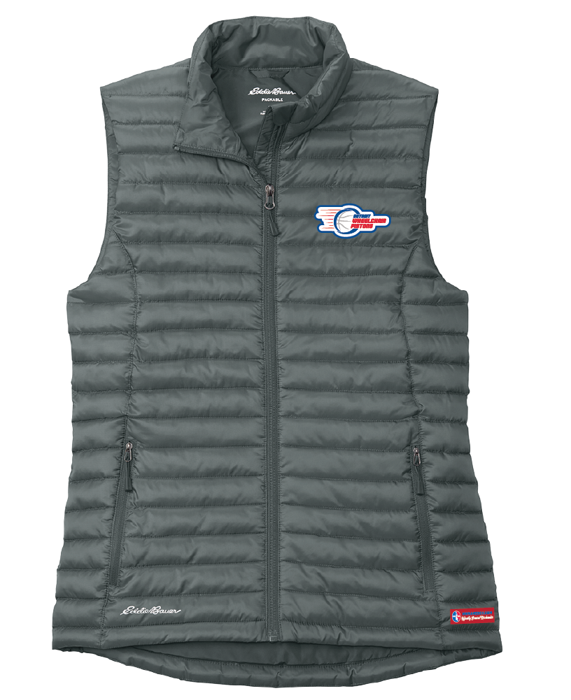 NWBA Officially Licensed - Detroit Wheelchair Pistons - Packable Quilted Vest - Women