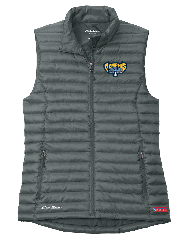 NWBA Officially Licensed - Memphis Rollin' Grizzlies - Packable Quilted Vest - Women