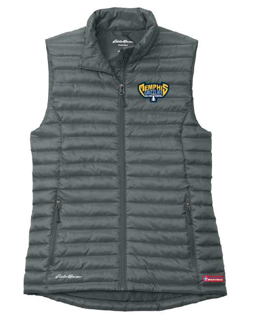 NWBA Officially Licensed - Memphis Rollin' Grizzlies - Packable Quilted Vest - Women