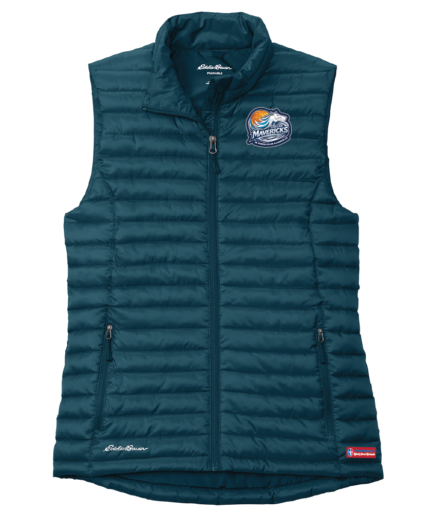NWBA Officially Licensed - Dallas Jr Wheelchair Mavericks - Packable Quilted Vest - Women