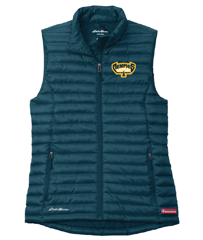 NWBA Officially Licensed - Memphis Rollin' Grizzlies - Packable Quilted Vest - Women