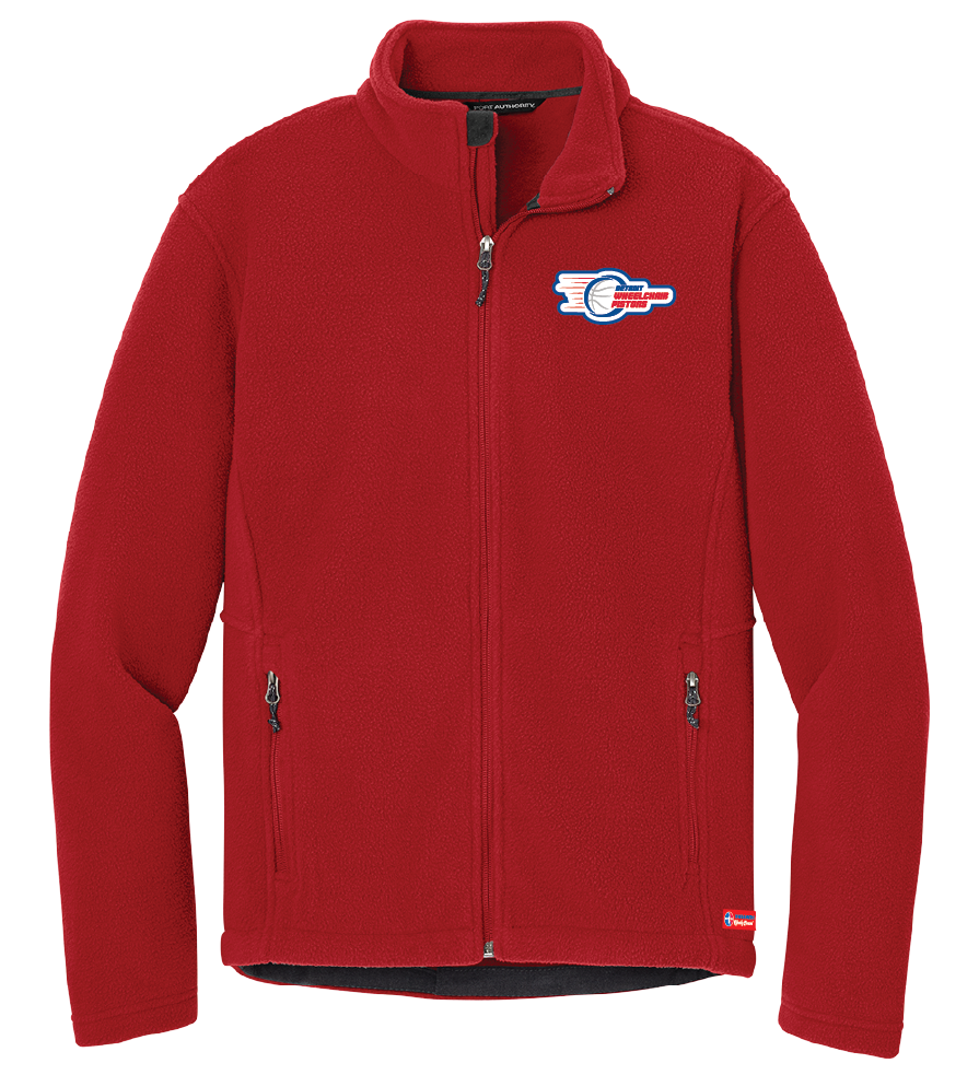 NWBA Officially Licensed - Detroit Wheelchair Pistons - Men's Heavy Microfleece Jacket