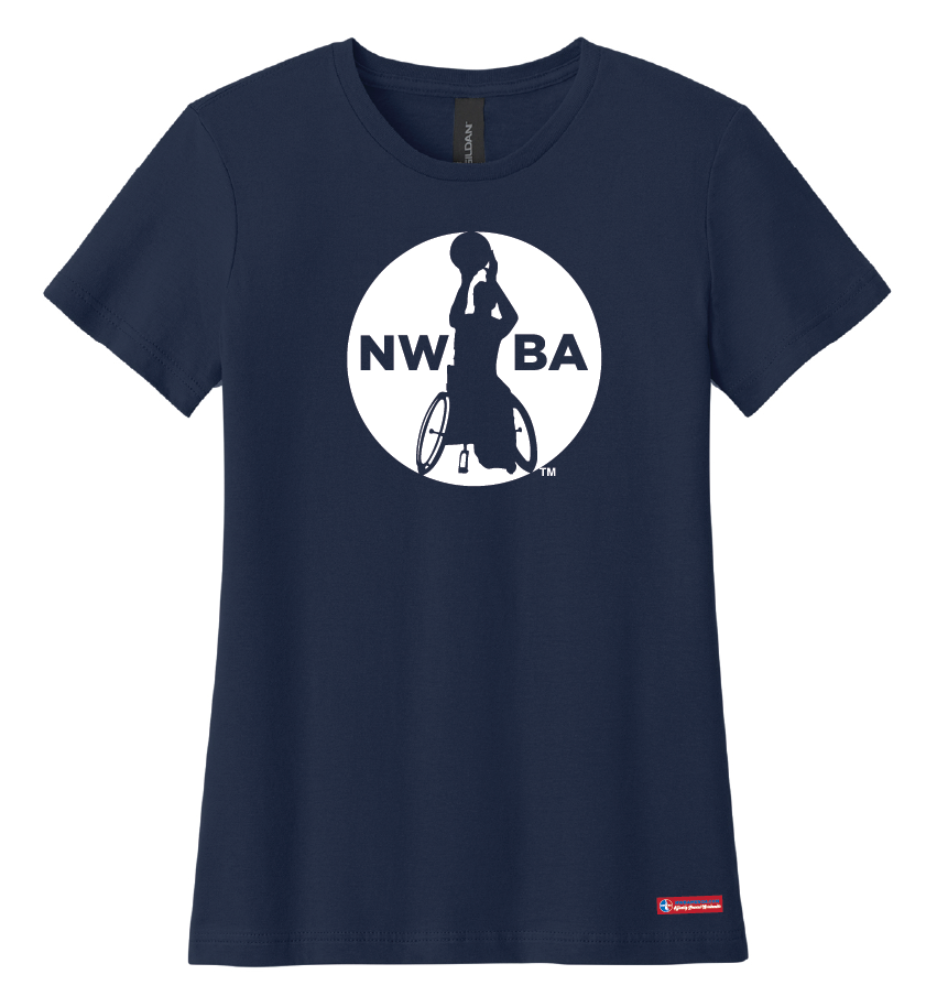NWBA Officially Licensed - 1-Color Medallion Ladies Cotton Tee Short Sleeve