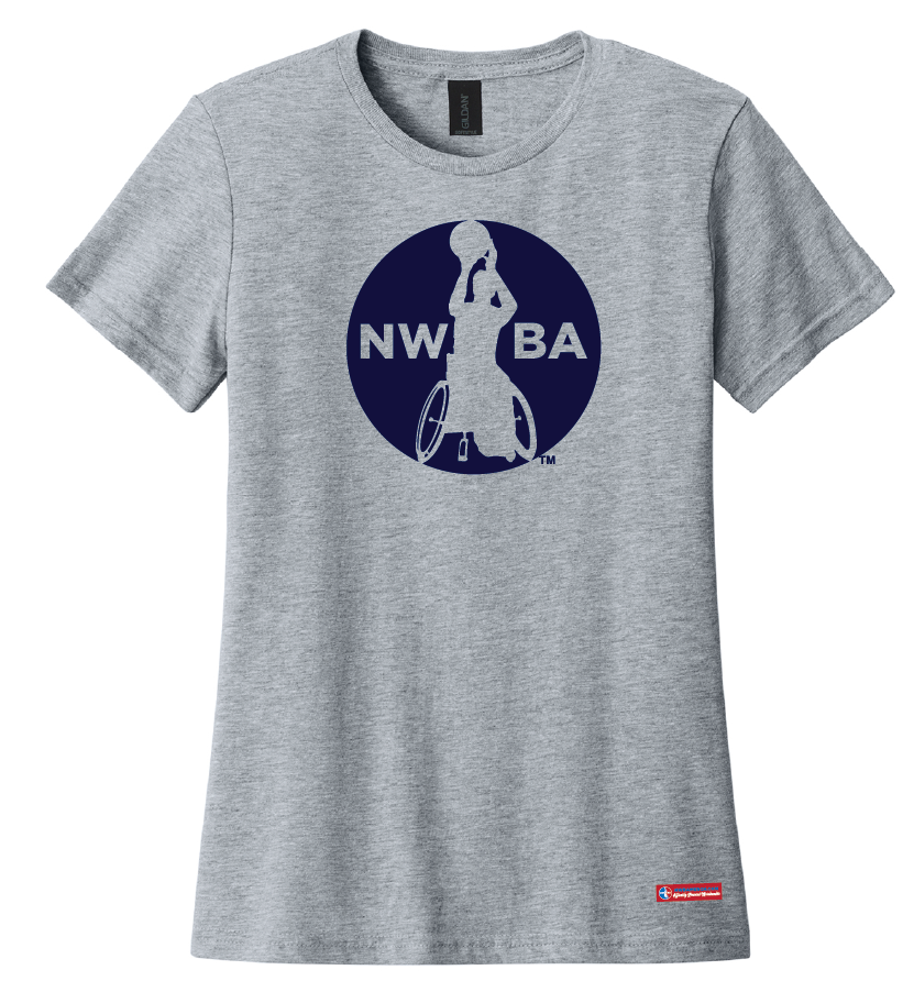 NWBA Officially Licensed - 1-Color Medallion Ladies Cotton Tee Short Sleeve