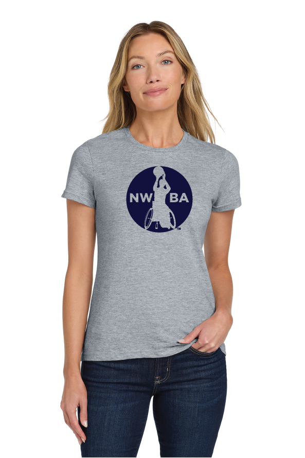 NWBA Officially Licensed - 1-Color Medallion Ladies Cotton Tee Short Sleeve