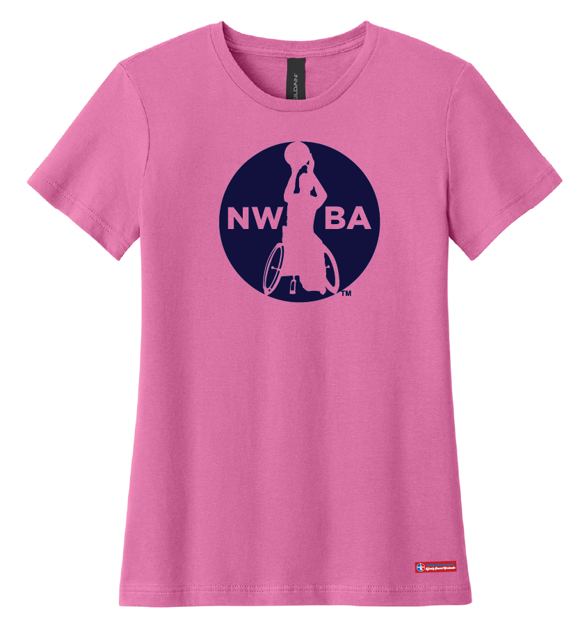 NWBA Officially Licensed - 1-Color Medallion Ladies Cotton Tee Short Sleeve