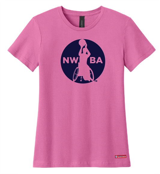 NWBA Officially Licensed - 1-Color Medallion Ladies Cotton Tee Short Sleeve