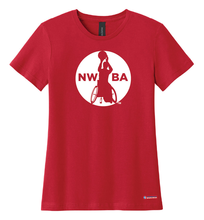 NWBA Officially Licensed - 1-Color Medallion Ladies Cotton Tee Short Sleeve