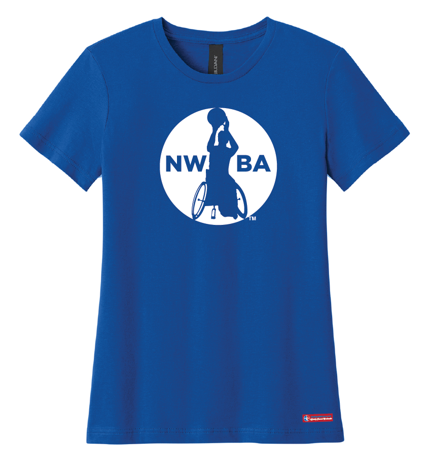 NWBA Officially Licensed - 1-Color Medallion Ladies Cotton Tee Short Sleeve