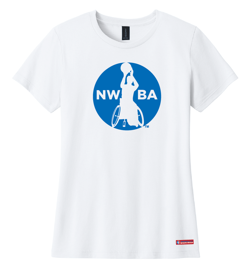 NWBA Officially Licensed - 1-Color Medallion Ladies Cotton Tee Short Sleeve