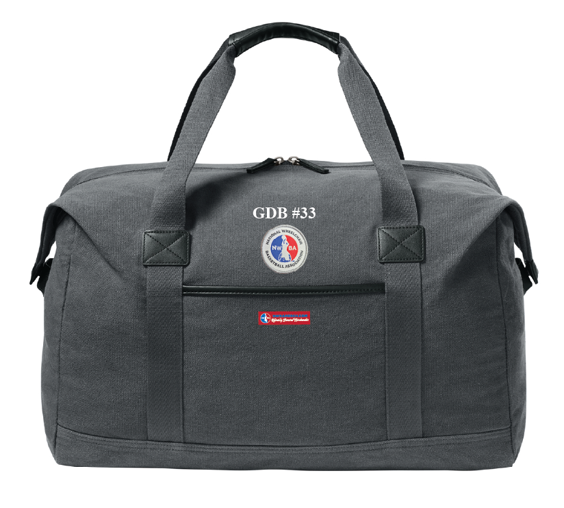 NWBA Officially Licensed - Woven Applique Washed Canvas Duffel