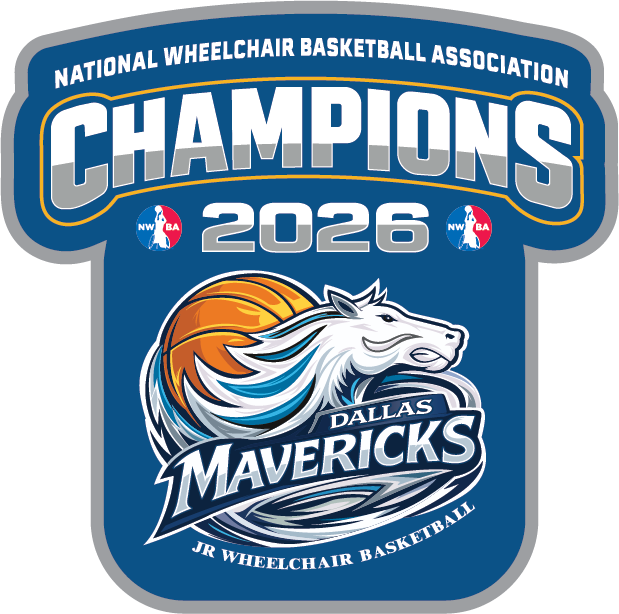 NWBA Officially Licensed – Dallas Jr Wheelchair Mavericks – 2026 National Champions – Ladies Performance 1/4 Zip – Woven Appliqué Edition