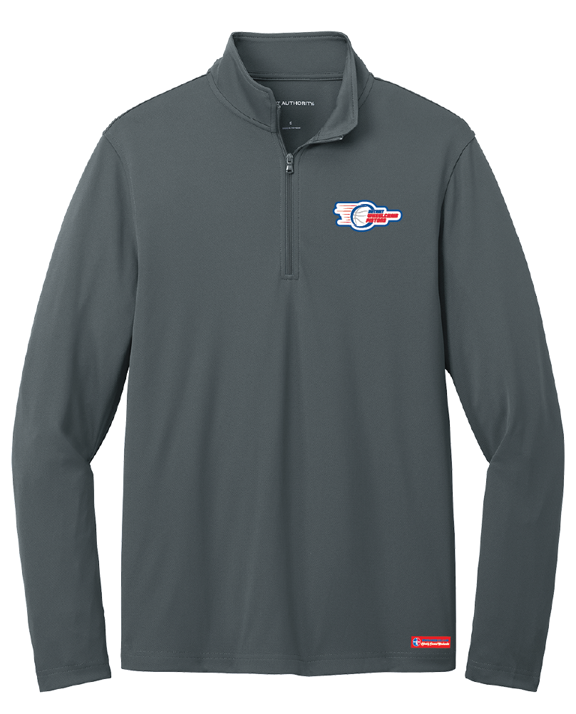 NWBA Officially Licensed - Detroit Wheelchair Pistons - Men's Performance 1/4 ZIP