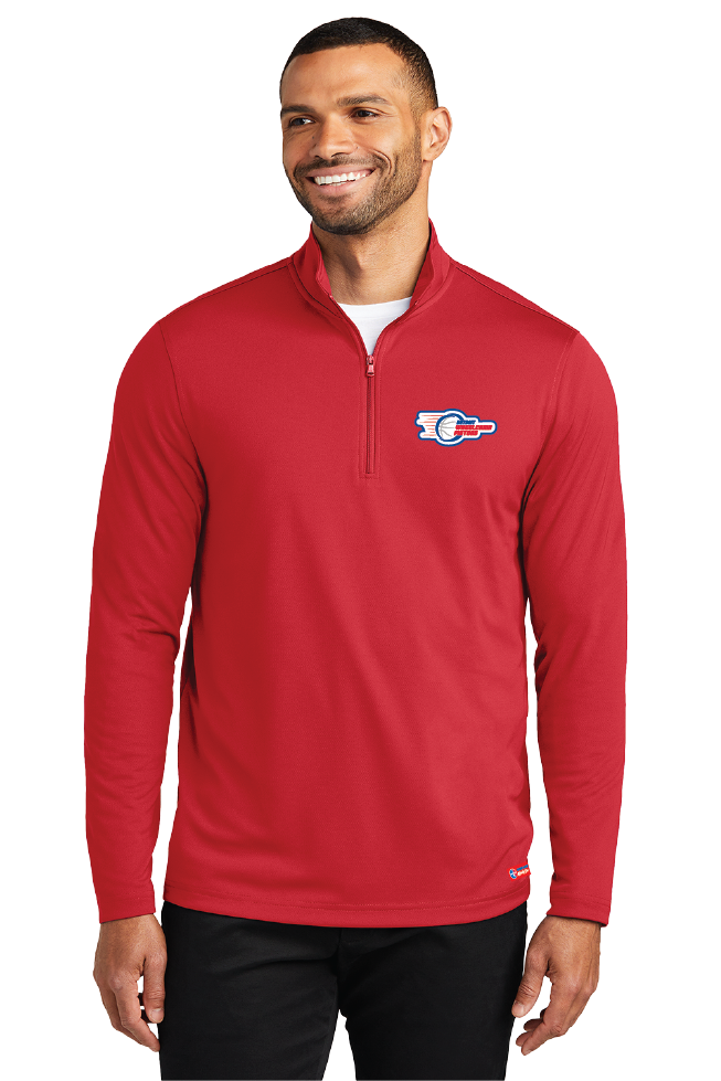 NWBA Officially Licensed - Detroit Wheelchair Pistons - Men's Performance 1/4 ZIP
