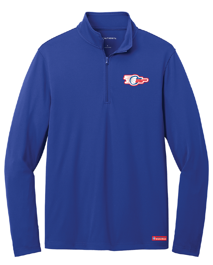 NWBA Officially Licensed - Detroit Wheelchair Pistons - Men's Performance 1/4 ZIP