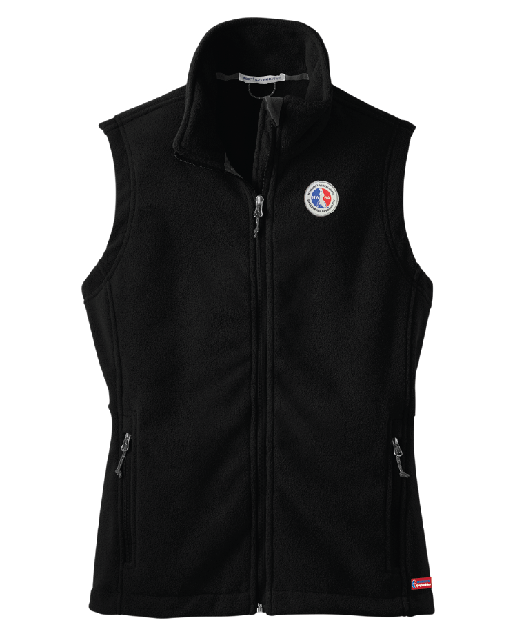 NWBA Officially Licensed - Woven Applique NWBA Logo Women's Fleece Vest