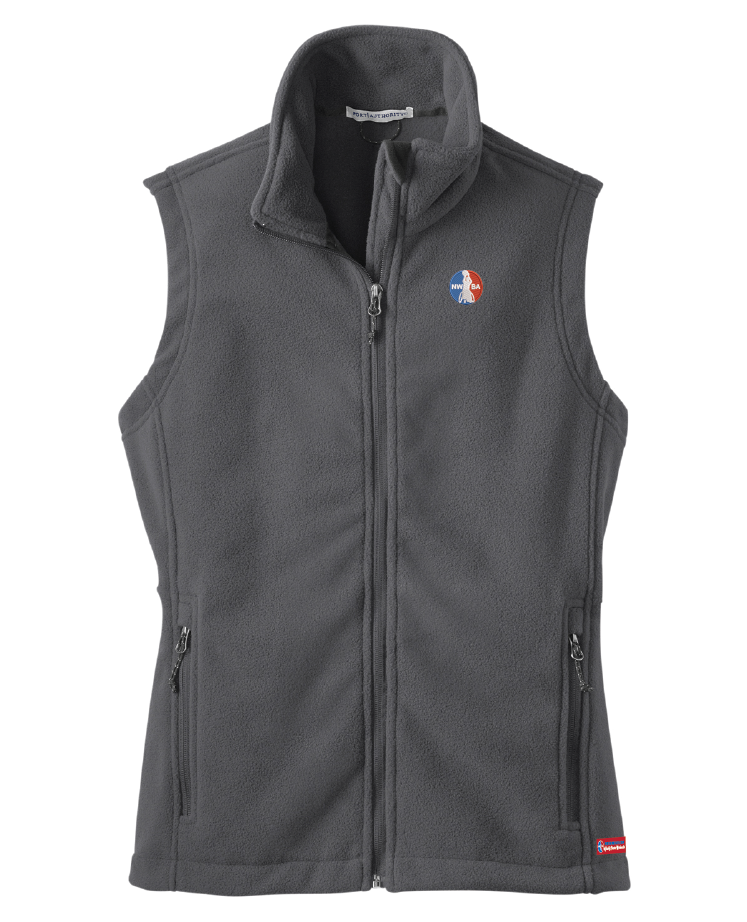NWBA Officially Licensed - Embroidered Medallion Women's Fleece Vest