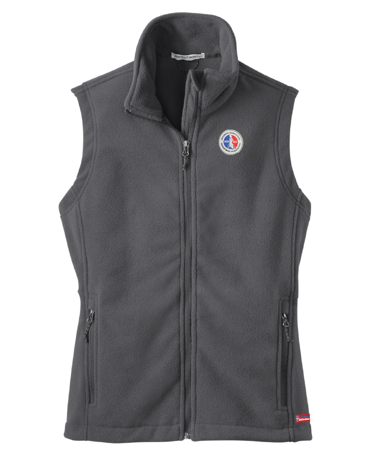 NWBA Officially Licensed - Woven Applique NWBA Logo Women's Fleece Vest