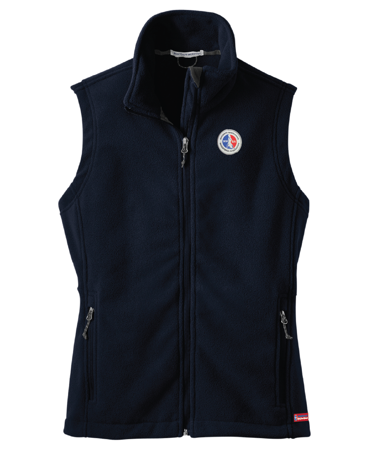 NWBA Officially Licensed - Woven Applique NWBA Logo Women's Fleece Vest