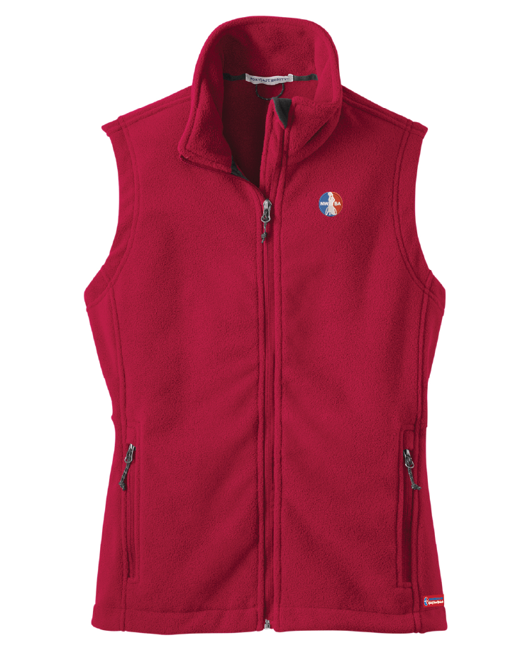 NWBA Officially Licensed - Embroidered Medallion Women's Fleece Vest