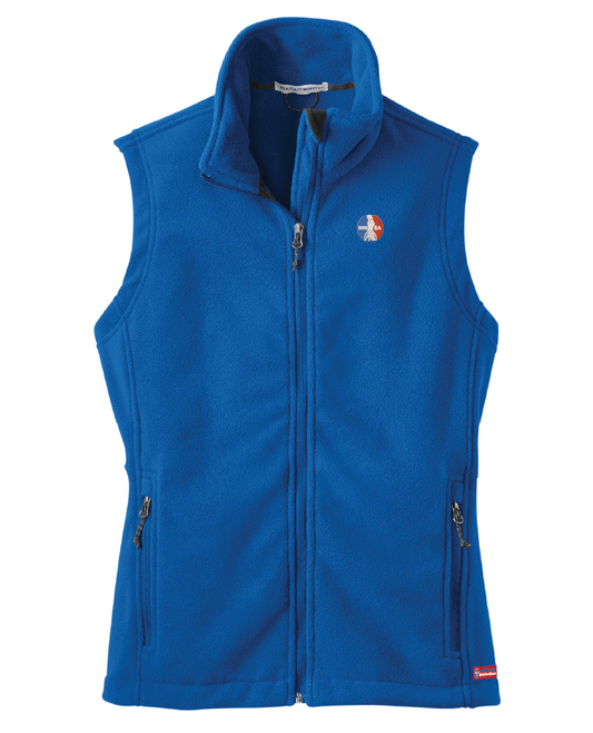 NWBA Officially Licensed - Embroidered Medallion Women's Fleece Vest