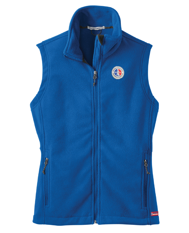 NWBA Officially Licensed - Woven Applique NWBA Logo Women's Fleece Vest