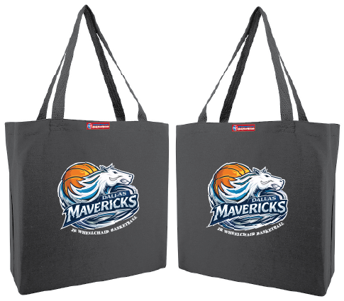 NWBA Officially Licensed - Dallas Jr Wheelchair Mavericks -  Canvas Tote