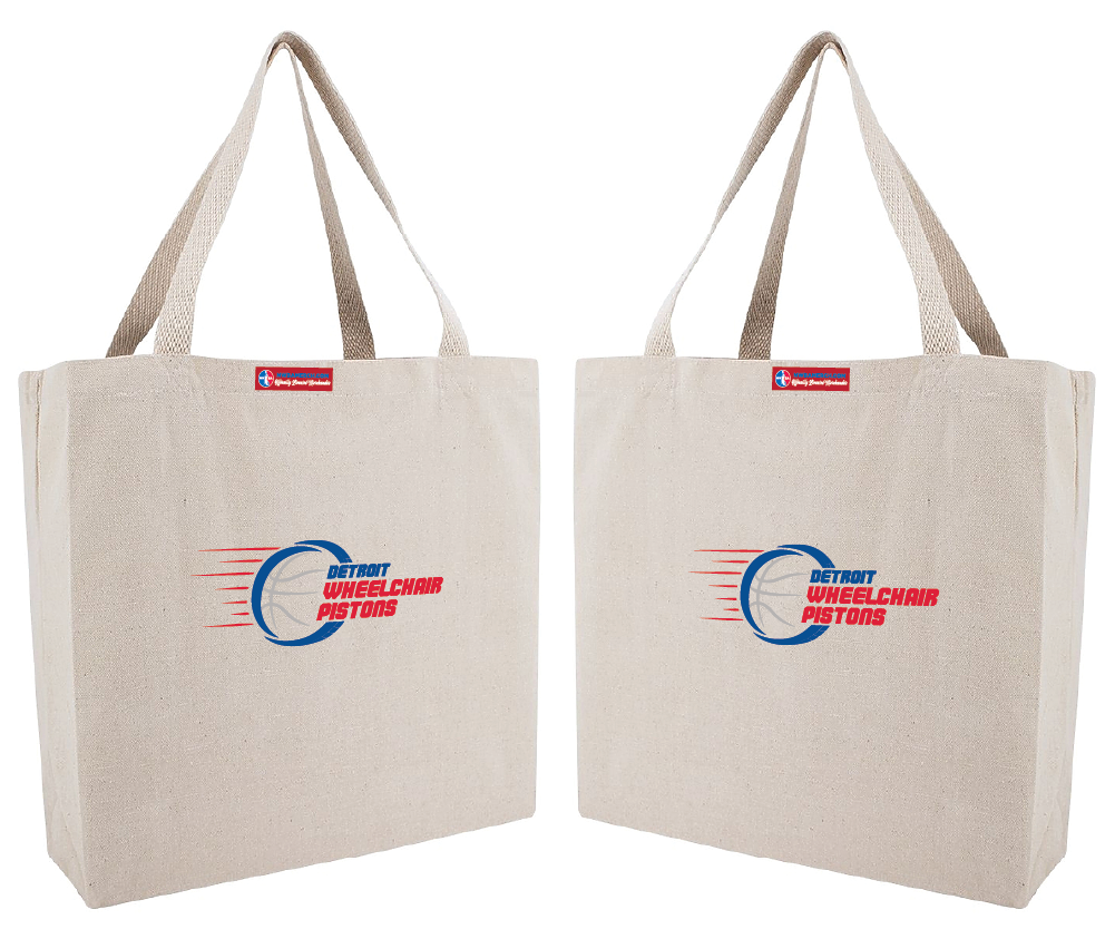 NWBA Officially Licensed - Detroit Wheelchair Pistons -  Canvas Tote