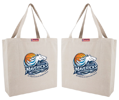 NWBA Officially Licensed - Dallas Jr Wheelchair Mavericks -  Canvas Tote