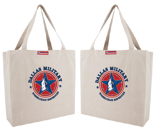 NWBA Officially Licensed - Dallas Military Wheelchair Mavericks -  Canvas Tote