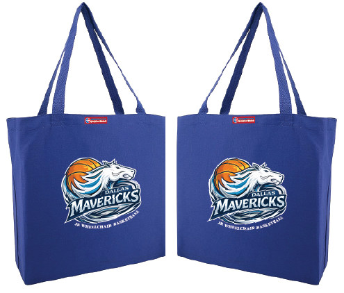 NWBA Officially Licensed - Dallas Jr Wheelchair Mavericks -  Canvas Tote