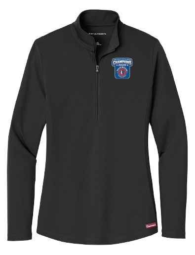NWBA Officially Licensed – Dallas Military Wheelchair Mavericks – 2026 National Champions – Ladies Performance 1/4 Zip – Woven Appliqué Edition