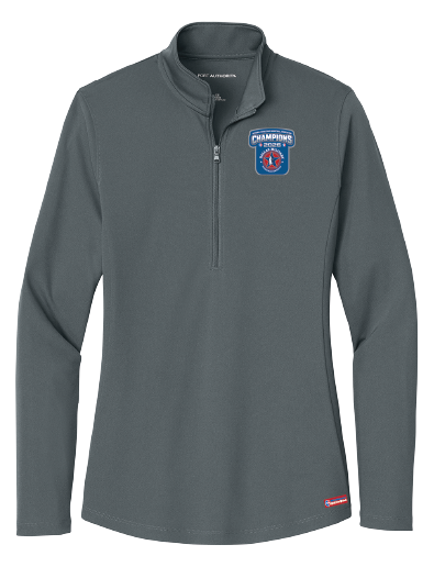 NWBA Officially Licensed – Dallas Military Wheelchair Mavericks – 2026 National Champions – Ladies Performance 1/4 Zip – Woven Appliqué Edition