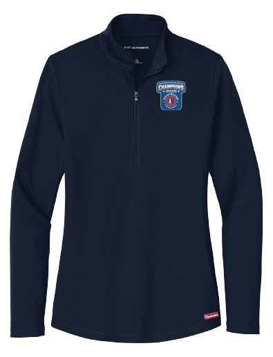 NWBA Officially Licensed – Dallas Military Wheelchair Mavericks – 2026 National Champions – Ladies Performance 1/4 Zip – Woven Appliqué Edition